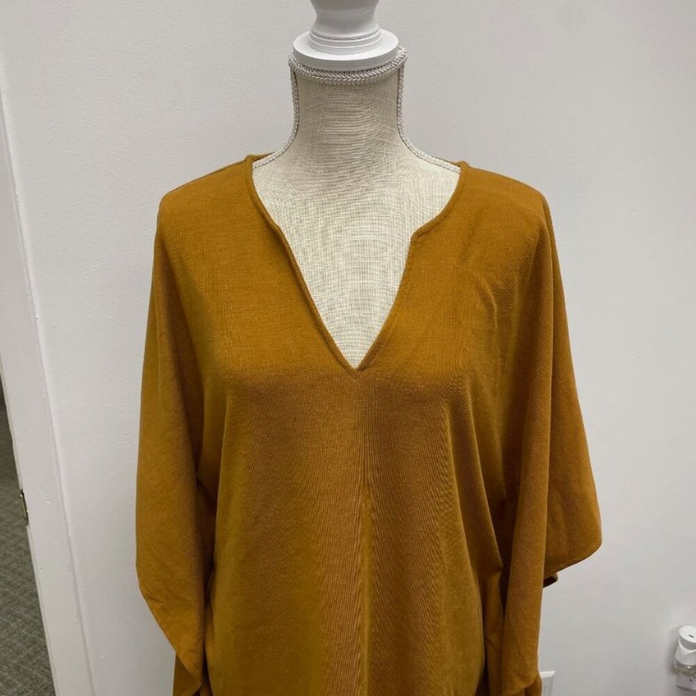 Glam Women's Poncho - Rusty Brown - Size S - GUC
